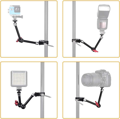 UTEBIT 11 inch Magic Arm, Camera Mount Articulating Friction Arms with Super Crab Clamp for DSLR Camera Rig, Flash Light, LED Lights, LCD Monitor...