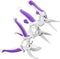 Garden Pruning Shears,Gardening Tools Bypass Hand Pruner Stainless Steel Gardening Scissor,Tree Cutter Clippers Secateur Trimmer Kit Set of 3,Purp...