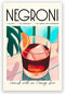 Iconic Negroni cocktail poster MIX & MATCH Bar Cart Decor With cocktail recipes bar pictures wall Art decor Canvas Print Kitchen Club Apartment Ho...