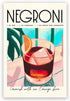 Iconic Negroni cocktail poster MIX & MATCH Bar Cart Decor With cocktail recipes bar pictures wall Art decor Canvas Print Kitchen Club Apartment Ho...