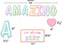 Teacher Created Resources Pastel Pop Amazing Things Happen Here Bulletin Board (TCR8413)...