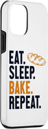 iPhone 12 mini Eat Sleep Bake Repeat Bread Maker Bread Dough Bread Baker Case...