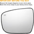 X AUTOHAUX Car Rearview Left Driver Side Mirror Glass Replacement W/Backing Plate Heated White Glass for Nissan MURANO 2015-2018 for Nissan PATHFI...