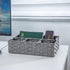 Toilet Paper Basket for Tank Topper,Woven Storage Box Cube Basket Bin Container, Shelf Cabinet(Grey 1pc) (14.17''L x 9.44''W x 3.93''H)...