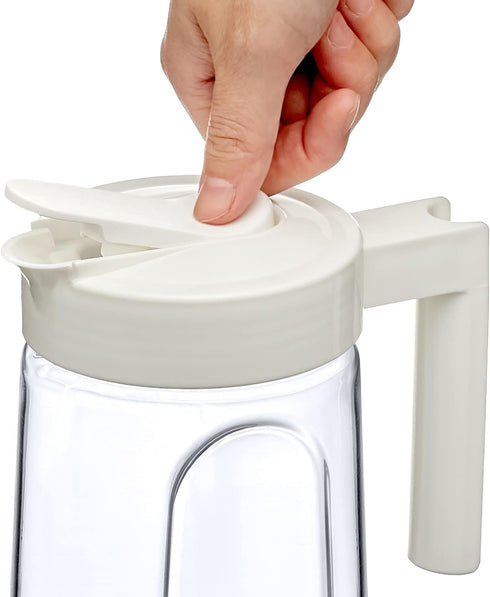 Amazing Abby - Slim - Tritan Pitcher (64 oz), Unbreakable Plastic Water Pitcher with Lid, BPA-Free, Heat-Resistant, Dishwasher-Safe, Great for Bot...