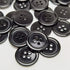 Chenkou Craft Mix Color Plastic Resin Circle Big Button 4 Holes DIY Craft Sewing 3/4"(20mm) 100pcs (Black, 3/4"(20mm))...