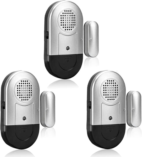 SANJIE Door Alarm for Home Wireless Door Alarms for Kids Safety with 120dB, Window Door Open Alarm Sensor for Dementia Patients Safety, Pool Silve...
