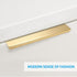 6 Pack Finger Pulls for Cabinets?200mm / 7.87" Length Hidden Door Handle, Brass Edge Pull Finger Edge Pull for Cabinet Handles Drawers Pull Hardwa...