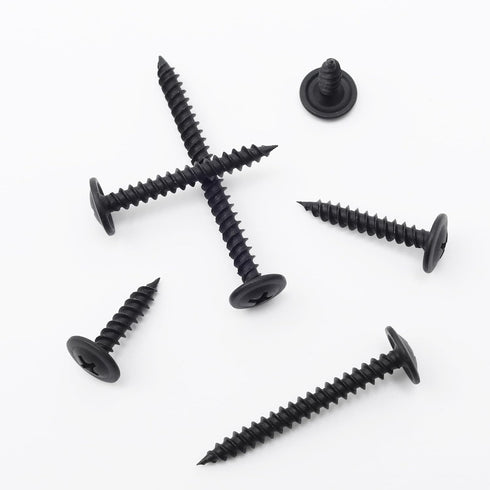 80pcs #8 × 1-1/2” Modified Truss Head Wood Screws, Phillips Drive, Black Wood Screws, Screws with Screwdriver Bit...