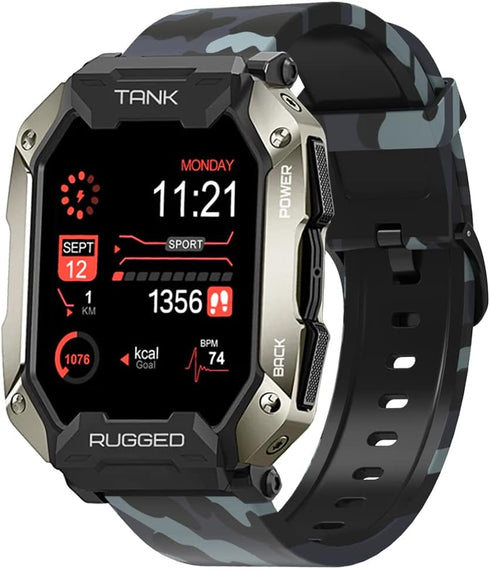 FitTurn 3 Pack Camouflage Bands Compatible for KOSPET Tank M1/M1 Pro Smart Watch Replacement Wrist Strap for AMAZTIM C20/C20 Pro Smartwatch Soft S...