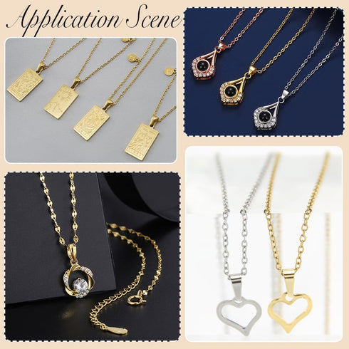 Beebeecraft 1 Box 100Pcs Real 24K Gold Plated Pinch Bail Connector Snap on Bails Dangle Pinch Clip Bail Clasp Pendant Pinch Bails Connector for Je...