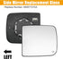 X AUTOHAUX Driver Left Side Mirror Glass Car Rearview Mirror Glass Power Heated Exterior Mirror Replacement for Ram 1500 2500 3500 2010-2015 68067...