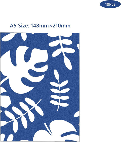 Dohia Sun Print Paper Kit Cyanotype Paper High Sensitive Sun Paper A5 Solar Drawing Paper Nature Printing Paper for Kids Adults Arts Crafts DIY Pr...