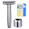 Double Blade Safety Razor Adjustable Razors Single Blade Razor includes 10 Razor Blades and 1Razor Stand Durable,Suitable for Both Men and Women (...