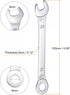 uxcell Thin Combination Wrench with Offset 6-Point End and Angled Open End, Metric Mirror-Chrome Plated High Carbon Steel, for Household Repairs, ...