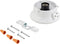 Aspen Creative 22103-03-1, Flush Mount Ceiling Fixture Shade Holder Kit with Outlet in Matte White Finish 3-5/8" Fitter, 4-3/4" Diameter x 2" Heig...
