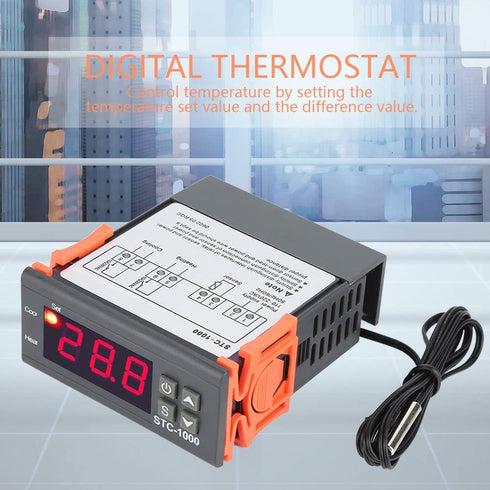 Temperature Controller , STC-1000 Digital Temperature Controller with Sensor Temp Sensor Electric Thermostat Control 110-220V...