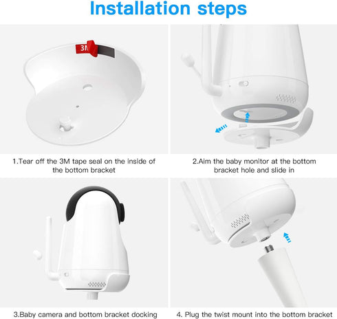 Baby Monitor Mount for VAVA Baby Monitor and Hipp Baby Monitor(1 Pack)...