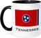 3dRose (mug_107392_4) Tennessee State Flag - Two Tone Black Mug, 11oz...
