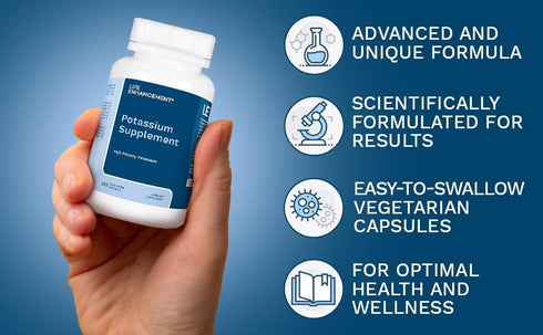 Life Enhancement Potassium Supplement, 1020 mg,120 Servings, 240 caps...