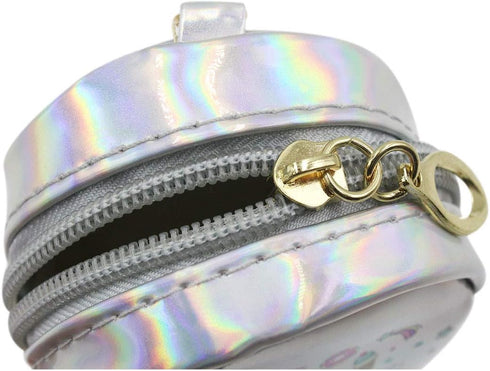 RARITYUS Mini Wallet Zip Around Cute Unicorn Holographic Coin Purse Change Purse with Key Ring...