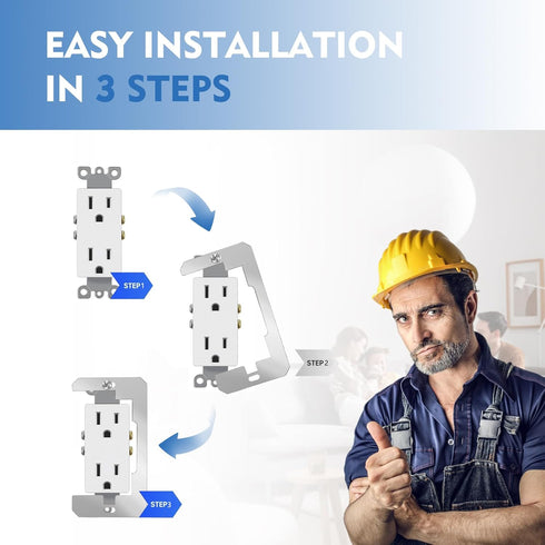 Wall Plate Spacer, 5 Pack Metal Flush Fit Device Level Plate For Wall Outlet Repair and Loose Electrical Outlet Plug Fix, Outlet Spacers Extender ...