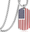 Rehoboth American USA Flag Dog Tag Pendant Necklace for Women Men 24" Chain Keep American Great on The Back...