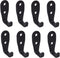 MY MIRONEY 2.5" x 1" L Shape Coat Hooks Stainless Steel Single Hook Robe Hook Pots and Pans Hanger Wall Mounted Pack of 8...