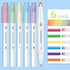 M&G 6 Pcs Cute Dual Tip Highlighters, Rainbow Color No Bleed Dry Quick Chisel Tip Highlighters, Perfect for School,Office, Bible, Notes (Rainbow)...