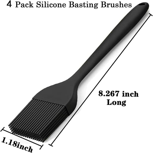 Pastry Brush-Silicone Basting Brush for Cooking,Heat Resistant Food Brush for BBQ,Food Grade Silicone Brush for Grill Baking/Spreading Marinade/Sa...