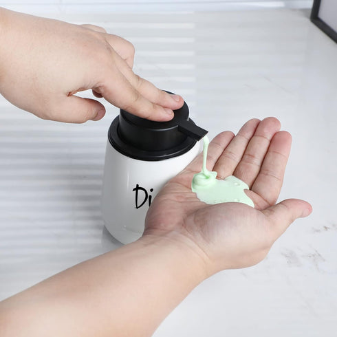 LEETOYI Bathroom Countertop Dispensers Modern Ceramic Soap Lotion Dispenser Bottles, Hand Soap Dispenser for Bathroom, Dish Soap Dispenser for Kit...