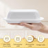 Butter Dish with Lid, Butter Keeper for Countertop, Airtight Butter Dish, Plastic Butter Keeper Tray for West/ East Coast Butter, Dishwasher Safe(...