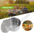 Stainless Steel Camping Cook Pot with Lid and Folding Handle Camping Cookware 1.5L Large Capacity Bento Pot for Camping, Hiking, Picnic...