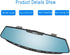 Car Rear View Mirror, 12" Wide Angle Universal Curve Convex Rearview Mirror Interior Clip On Original Mirror (Blue Mirror)...