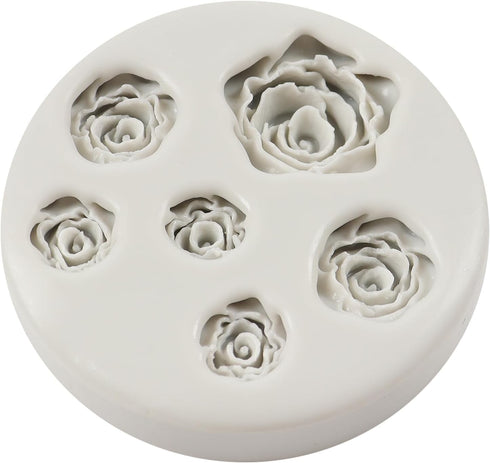 Rose Silicone Candy Mold Mini Flower Fondant Chocolate Molds for Cake Decorating Cupcake Topper Candy Chocolate Polymer Clay Gum Paste...