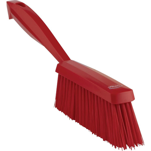 Vikan 45894 Bench Cleaning Brush, Polypropylene/Polyester Medium Bristle Dustpan Brush & Sweeper, 14 Inch, Red...