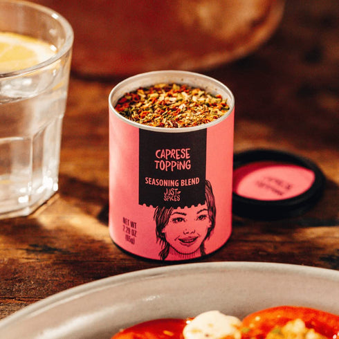 Just Spices Caprese Topping, 2.29 oz. I Tomato and mozzarella spice mix I For authentic Italian antipasti at home...
