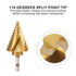 COMOWARE Hex Shank HSS Step Drill Bit with Two Spiral Flutes and Titanium Coating - 10 Step Sizes (1/4” – 1-3/8”) - Ideal for Metal, Stainless Ste...