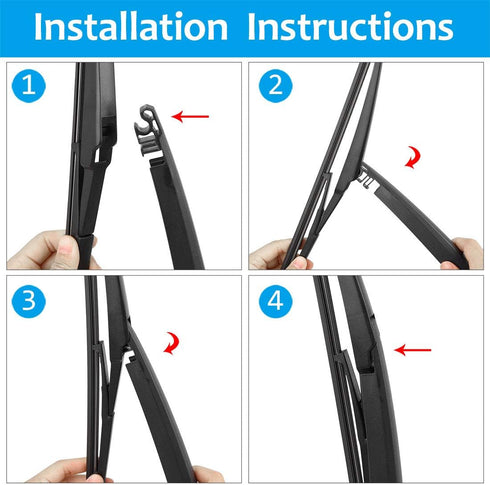 X AUTOHAUX Rear Window Windshield Wiper Blade Arm Set for Mazda 5 6 Estate...