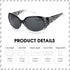 LVIOE Polarized Sunglasses for Women, Rhinestone Wrap Around Sunglasses with UV Protection Lens LS008...