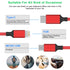 Multi 3 in 1 USB Long iPhone Charging Cable, 1.8M/5.9Ft Nylon Braided Universal Phone Charger Cord USB C/Micro USB/Lightning Connector Adapter for...