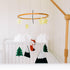 Baby Crib Mobile (Woodland Fox) - Nursery Decoration - Ceiling Mobile and Crib Mobile - Hypoallergenic Eco-Felt, Unfinished Wood, Adjustable, Gree...