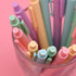 Kaco Pack of 5 Pieces Gel Ink Pens Colored Ink Cute Retractable Pens for Note Taking 0.5mm Fine Point (Macarons)...