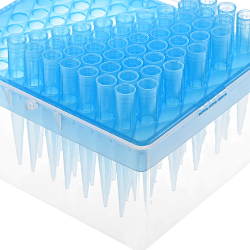 uxcell Pipette Tips Box 100-Well Polypropylene Tip Holder Container for 1ml /1000ul Pipettor 8.5mm Hole Diameter 2Pcs...