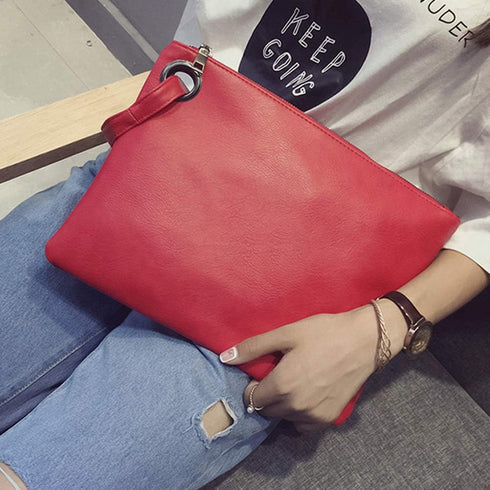 Oversized Clutch Bag Purse and Handbag Womens Large PU Leather Evening Wristlet Handbags...