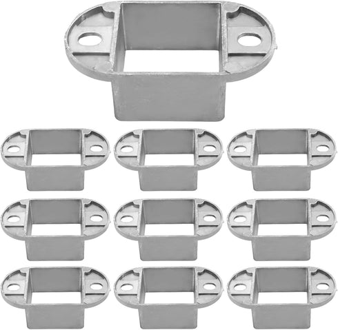 10Pcs 1-1/2 Inch Aluminum Alloy Upright Fixed Bracket, Deck Railing Bracket Post for Deck Cable Railing, Fence, Handrail Railing, Mailbox Post Hol...