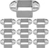 10Pcs 1-1/2 Inch Aluminum Alloy Upright Fixed Bracket, Deck Railing Bracket Post for Deck Cable Railing, Fence, Handrail Railing, Mailbox Post Hol...