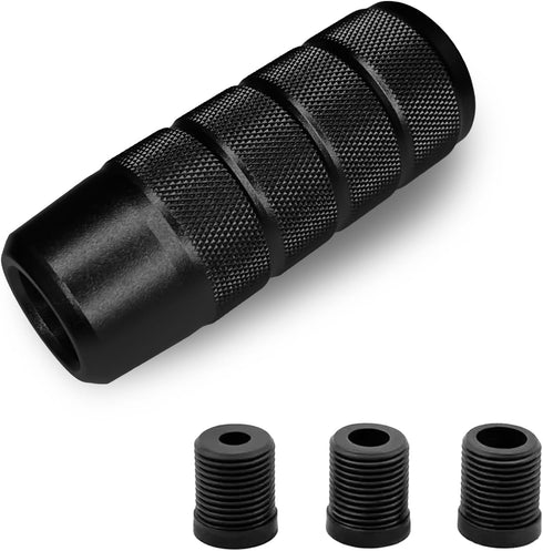 Shifter Knobs Weighted Shift Knob, 3.78" Aluminum Automotive Car Gear Shift Manual Knobs Lever Adapters M8 M10 M12 x 1.25, Universal Anti-Slip Eas...