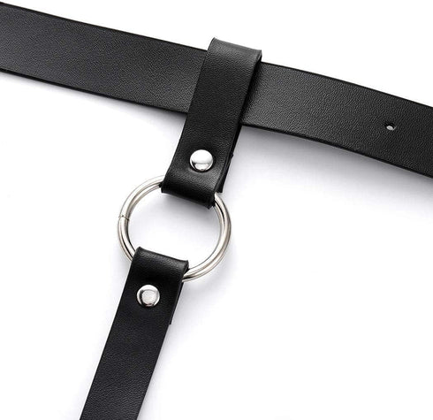 Leather Leg Body Harness Fashion Rave Goth Waist Chain Garter Belts for Women...