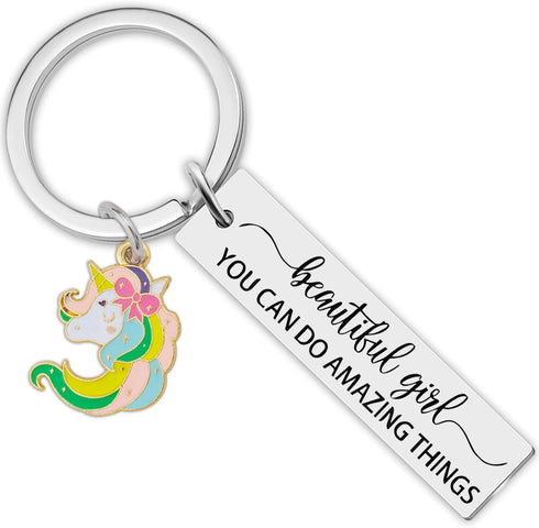 Unicorns Gifts for Girls Anniversary Teen Teenage Baby Girl Daughter Gifts Ideas for Her Birthday Sweet Gifts for Women Christmas Key Chain Jewelr...